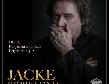 Jacke Björklund Pohjankartanon saliin pe 4.12.2026 klo 19 Satiirin kuninkaan ja sarkasmin keisarin