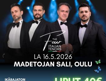 🔥 KEVÄTKAMPANJA NYT! 🔥 The Four Italian Tenors saapuu Madetojan saliin la 16.5.2026 – ja nyt liput