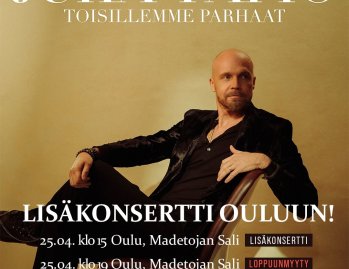 JUHA TAPION TOISILLEMME PARHAAT -KONSERTTISALIKIERTUEEN LISÄKONSERTTI MADETOJAN SALISSA PE 25.4.
