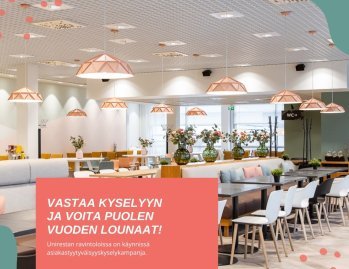 Unirestan ravintoloissa on käynnissä asiakastyytyväisyyskyselykampanja!🤩⁠
⁠
Vastaamalla kyselyyn