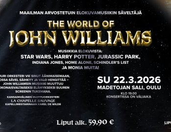 The World of John Williams -konsertti Madetojan salissa su 22.3.2026! Kaikki liput nyt hintaan 35 €