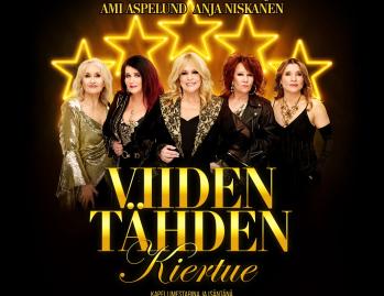 Viiden Tähden Kiertue Madetojan salissa su 18.10. klo 16.00! Viisi suomalaisen iskelmämusiikin