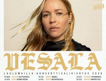 PITKÄLTÄ KEIKKATAUOLTA PALAAVA VESALA SYKSYLLÄ URANSA SUURIMMALLE KONSERTTISALIKIERTUEELLE Odotetun