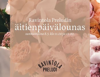 Yllätä äitisi äitienpäivälounaalla Preludissa! 🤍⁠
⁠
Äitienpäivä sunnuntaina 8.5. katetaan Oulun