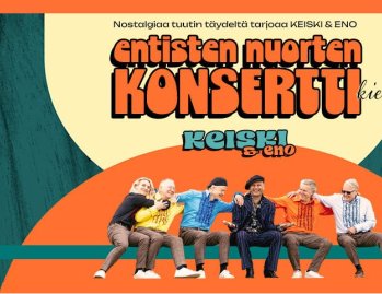 KEISKI & ENO – Entisten Nuorten konsertti Madetojan salissa su 10.1.2027 Kiertue starttaa 10.1.2027