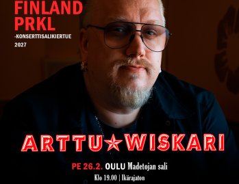 Arttu Wiskarin Suomi Finland prkl -konserttisalikiertue Madetojan salissa perjantaina 26.2.2027 klo