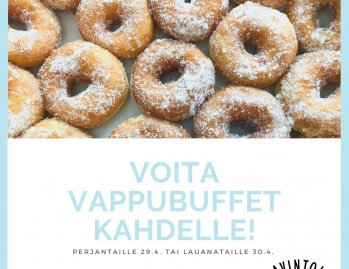 *Arvonta päättynyt!*

VOITA VAPPUBUFFET KAHDELLE! 🎉⁠
⁠
Vappuaattona ja vapun aatonaattona nautitaan