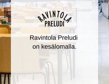 Niinkuin monella muullakin, on myös Ravintola Preludilla alkanut kesäloma. ⁠
⁠
Mukavaa kesää ja