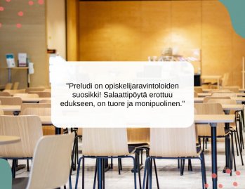 Marraskuussa keräsimme asiakaspalautetta ja haluamme kiittää ihanista palautteista ravintolaamme